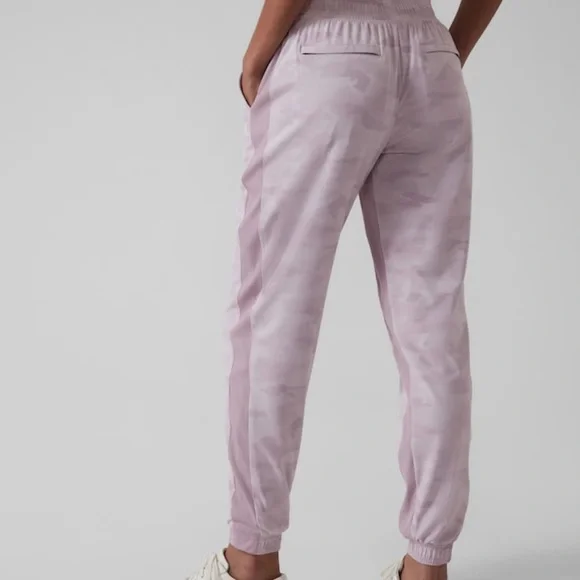 Athleta Brooklyn Lined Camo Jogger, NWT, Purple, size 12 - Picture 2 of 9